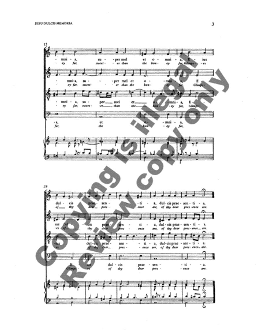 Jesu dulcis memoria (Jesu, Thoughts of Thee) 4-Part scores gallery preview page 6