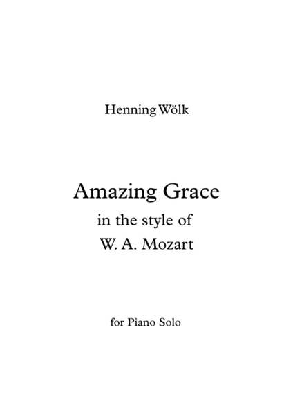 Amazing Grace in the style of W. A. Mozart image number null