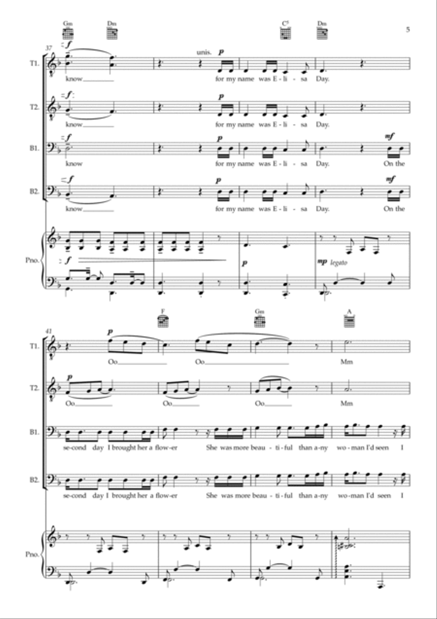 Where The Wild Roses Grow TTBB scores gallery preview page 5