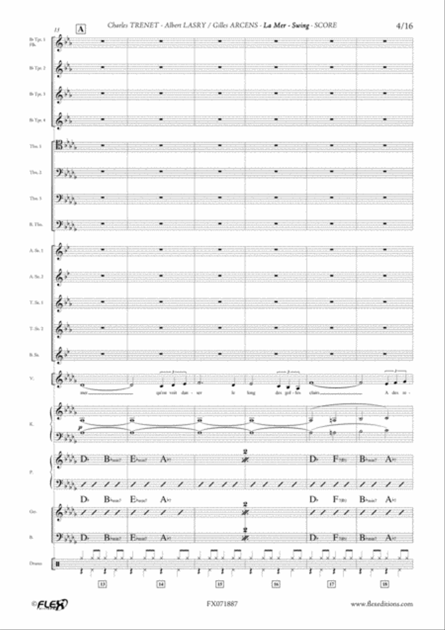 La Mer - The Sea - Swing Big Band scores gallery preview page 5