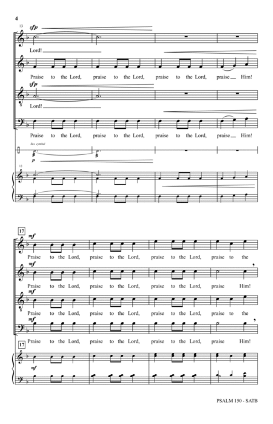 Psalm 150 Psalm 150 4-Part scores gallery preview page 3