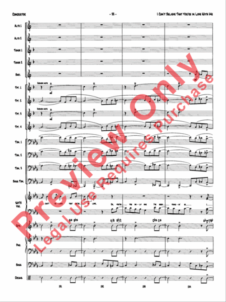 I Can't Believe That You're in Love with Me (score only) Jazz Ensemble scores gallery preview page 36