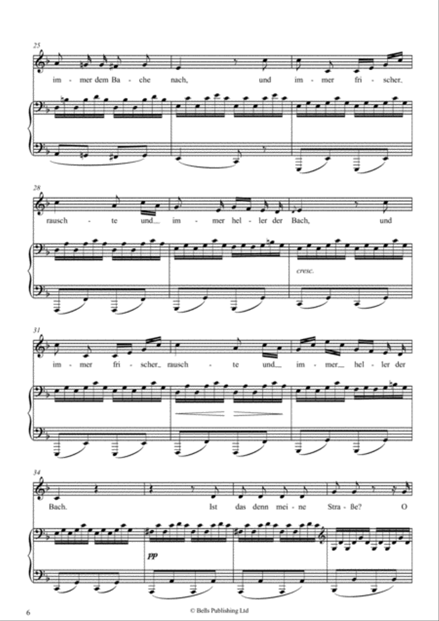 Die schone Mullerin, Op. 25 (D. 795) Medium-High Voice scores gallery preview page 6