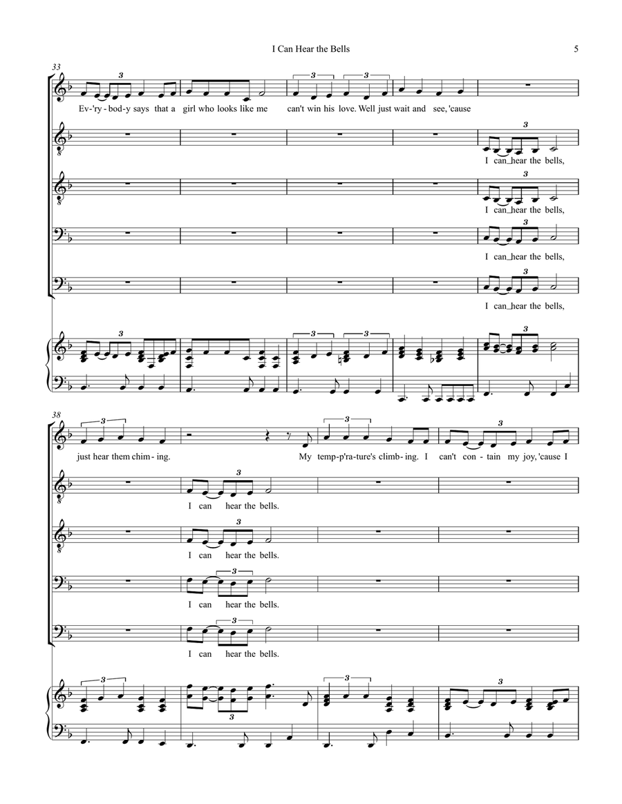I Can Hear The Bells TTBB scores gallery preview page 5