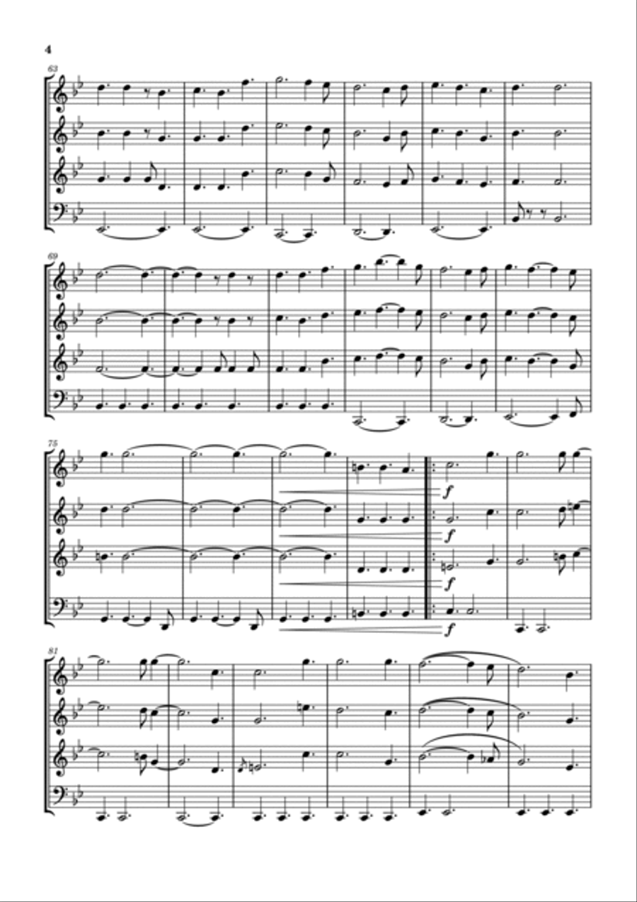 Country Girl I Think You're Pretty Woodwind Quartet scores gallery preview page 5