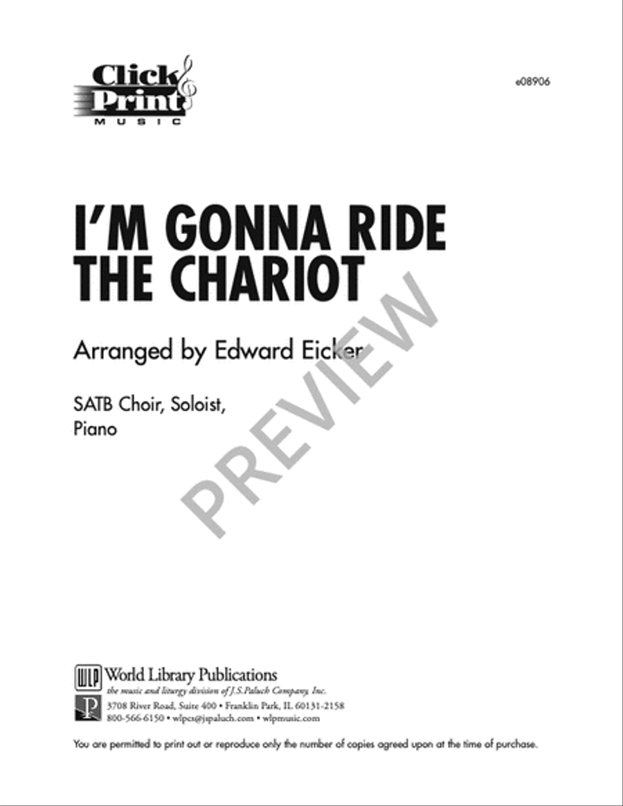I'm Gonna Ride the Chariot 4-Part scores gallery preview page 11