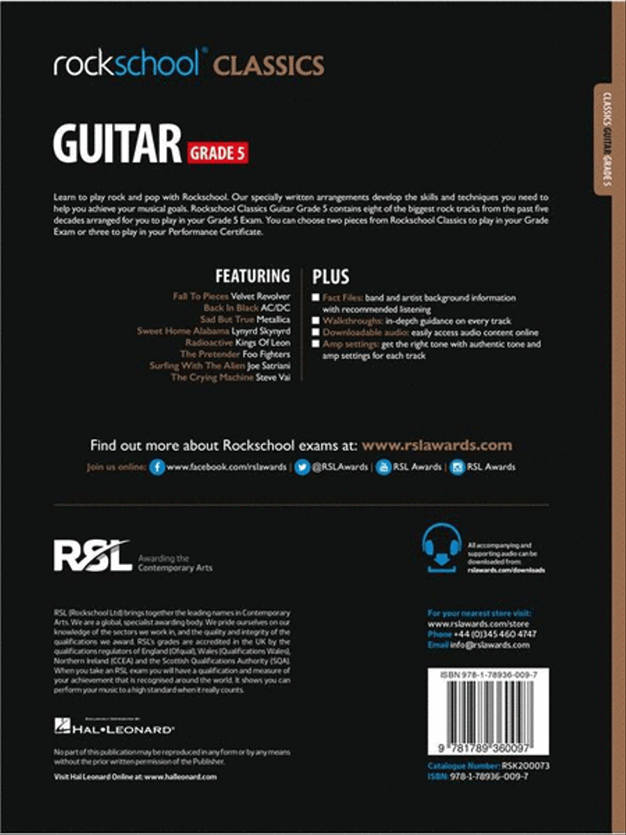 Rockschool Classics Guitar Grade 5 Guitar scores gallery preview page 2