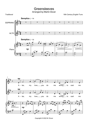 Greensleeves - 2 Part Choir - SA - Upper Voices