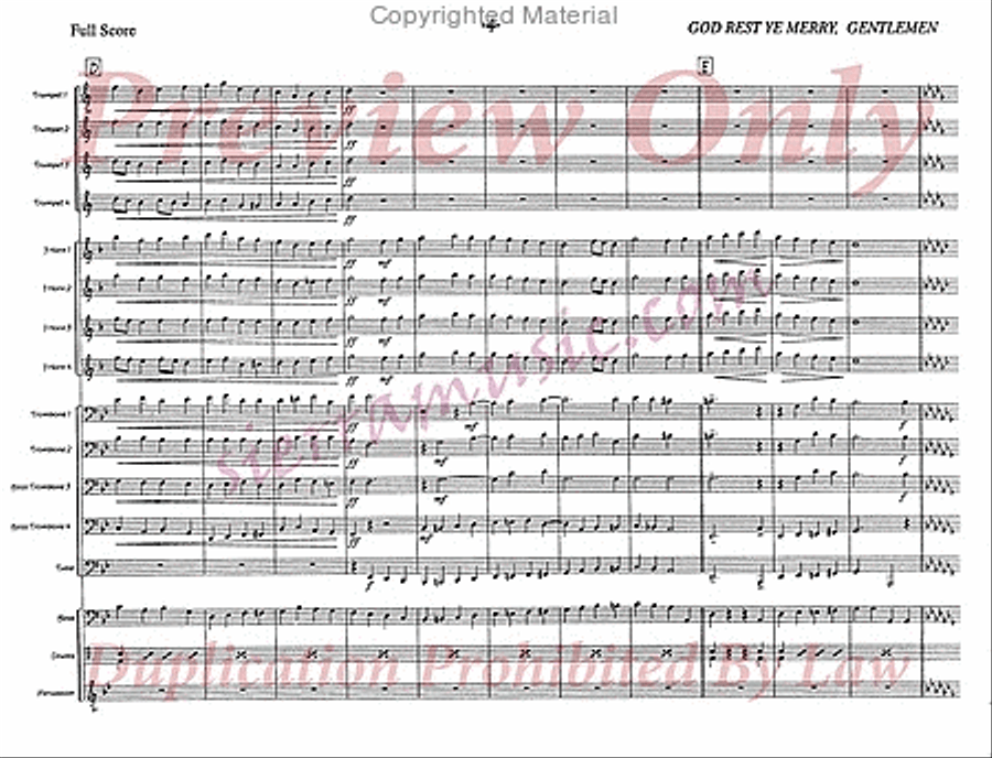 God Rest Ye, Merry Gentlemen Jazz Ensemble scores gallery preview page 5