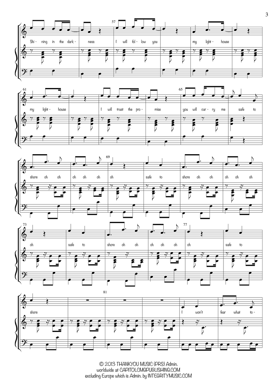 My Lighthouse Easy Piano scores gallery preview page 3