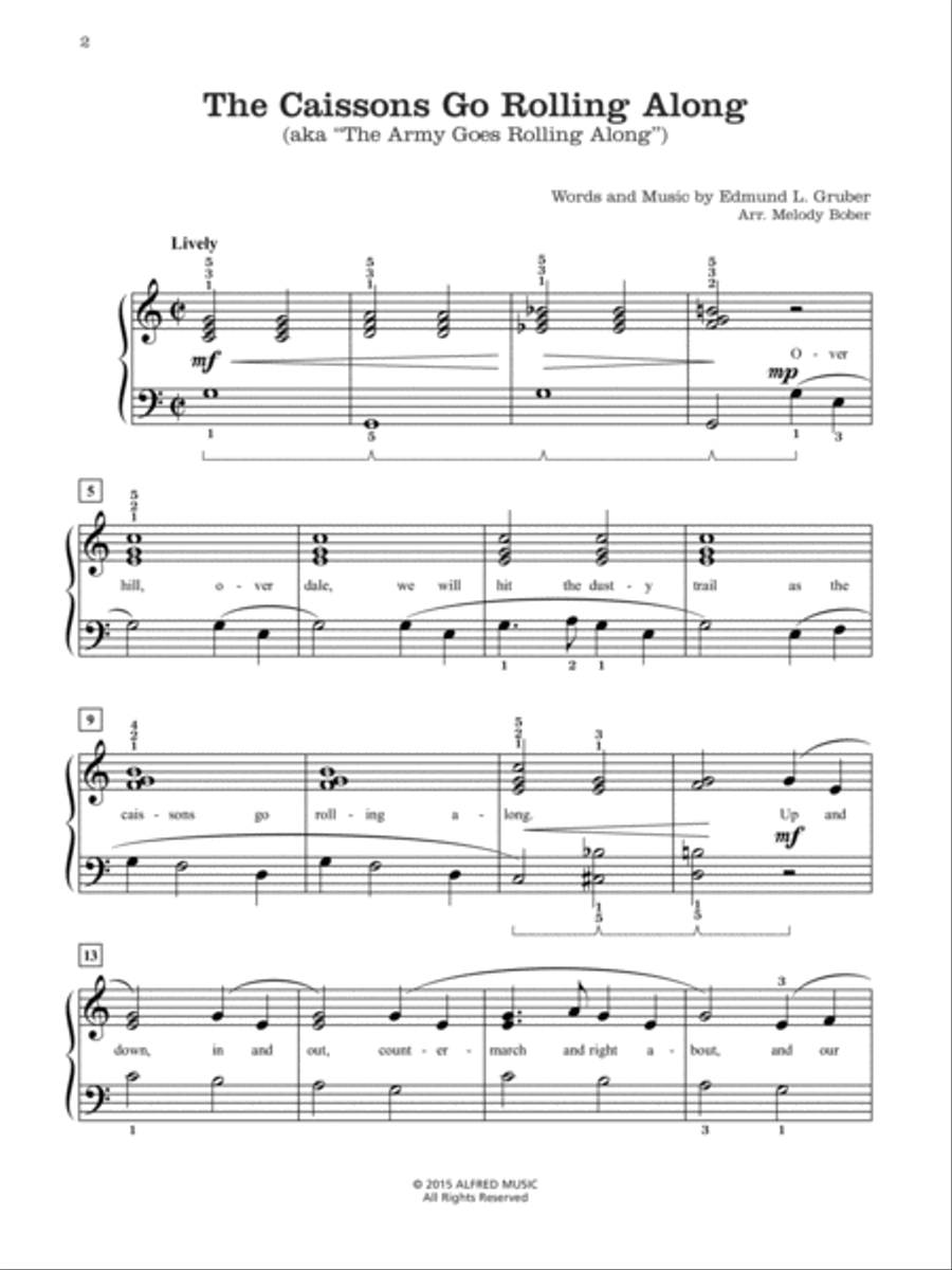 Official Songs of the United States Armed Forces Piano Solo scores gallery preview page 2