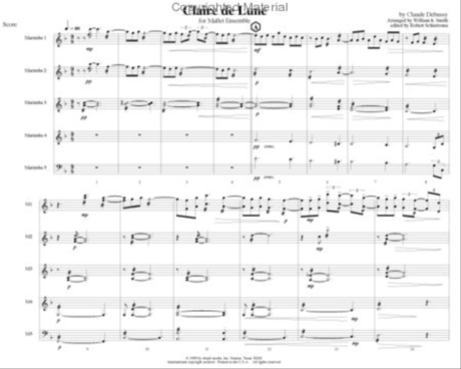 Clair de Lune Percussion Ensemble scores gallery preview page 3