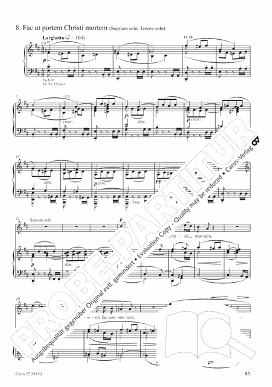 Stabat mater 4-Part scores gallery preview page 92
