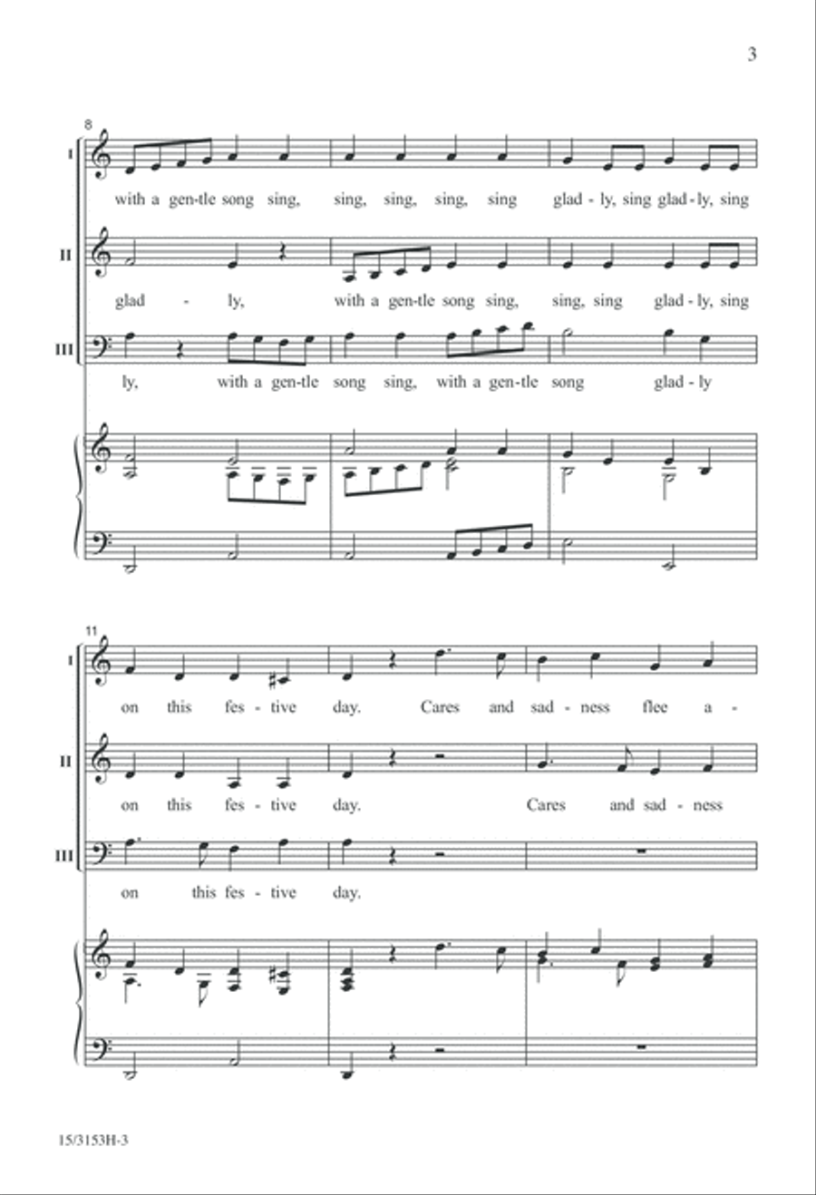 Sing Gladly Sing Gladly 3-Part scores gallery preview page 3