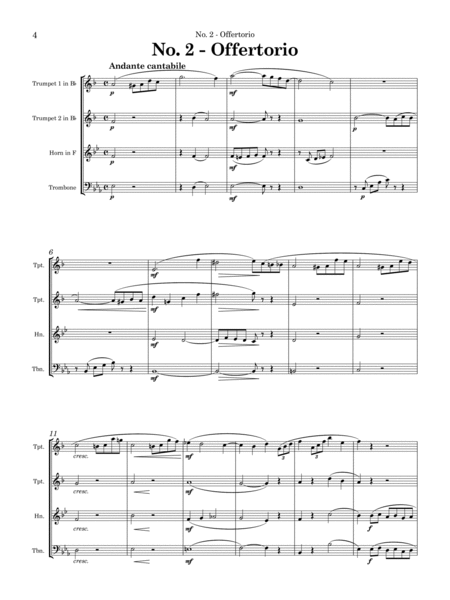 8 Easy Pieces by Luigi Bottazzo, Op. 203 (arr. for Brass Quartet) image number null
