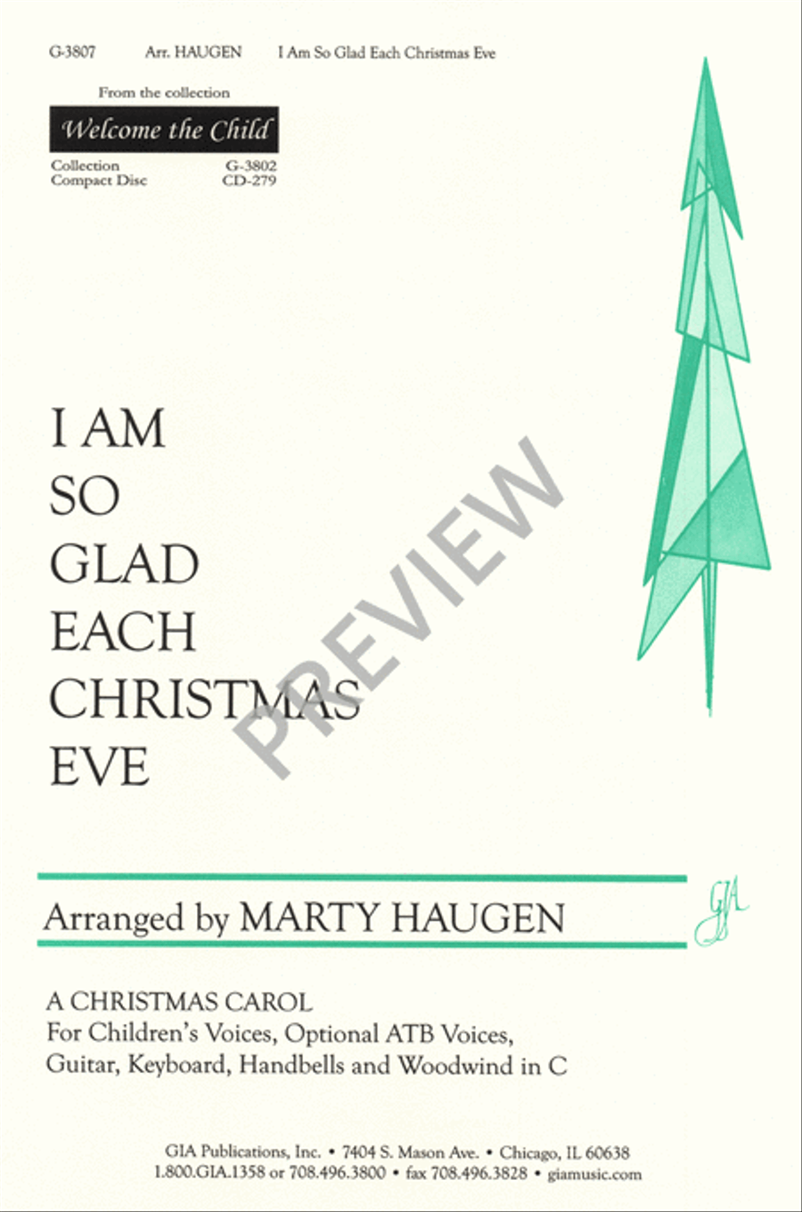 I Am So Glad Each Christmas Eve 4-Part scores gallery preview page 2