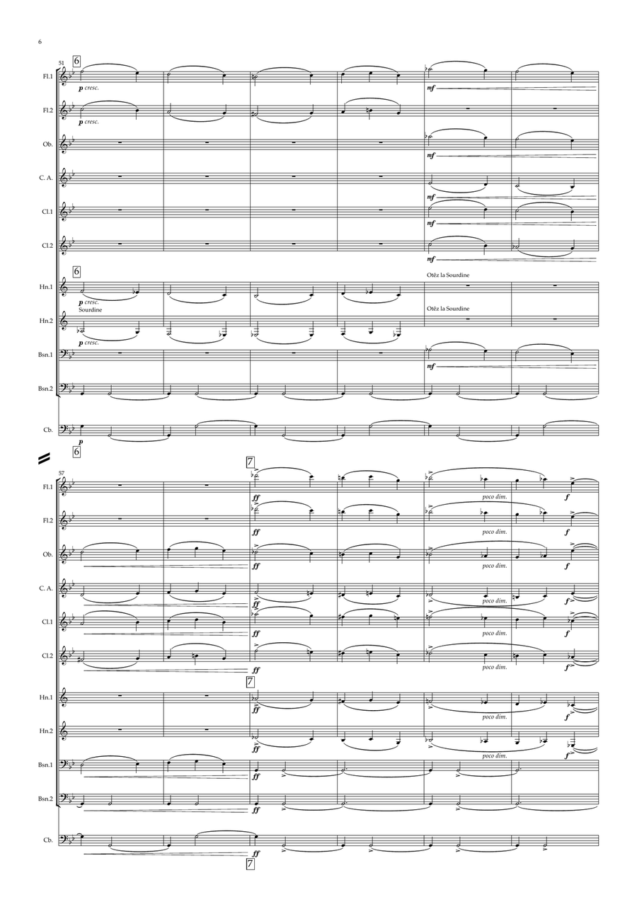 Ravel: Le Tombeau de Couperin No.III Menuet - Symphonic Wind Woodwind Quintet scores gallery preview page 6