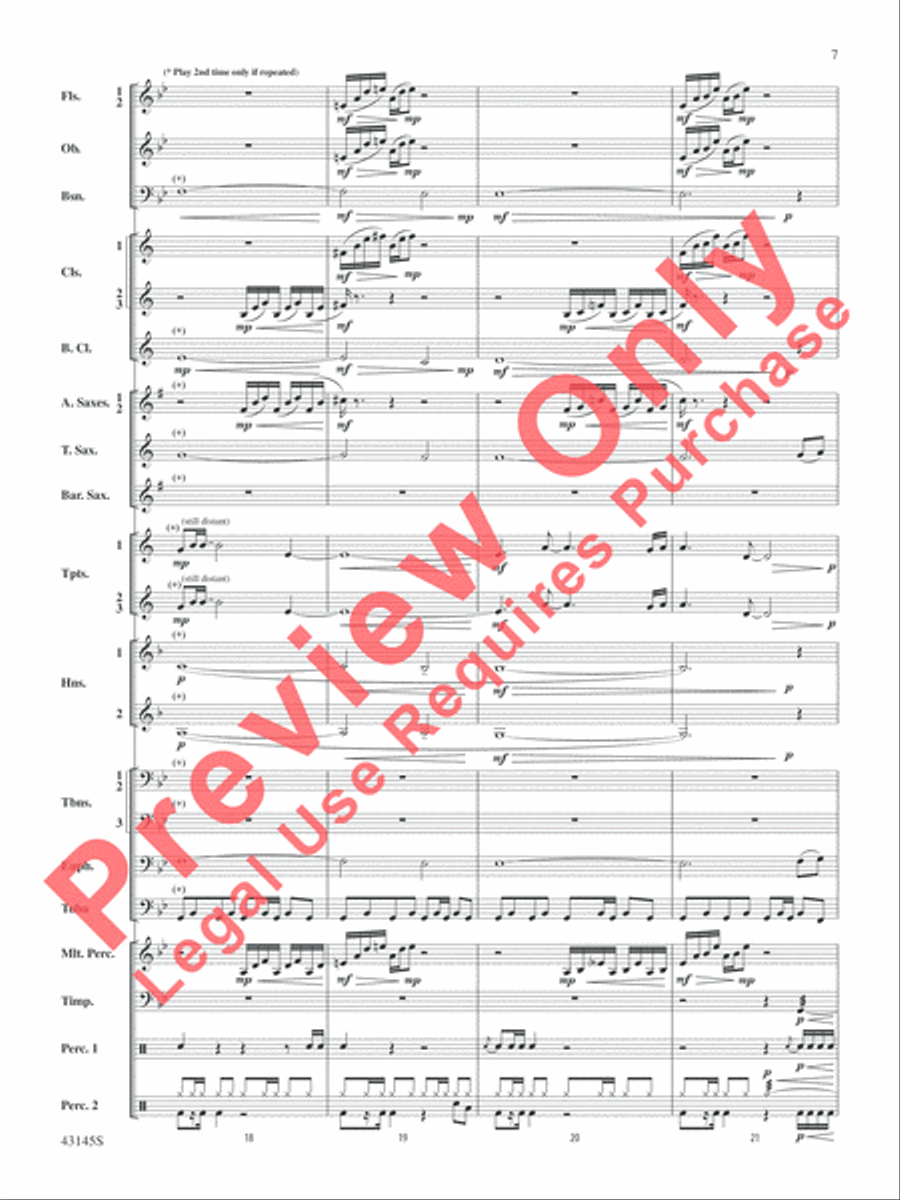 House of Cards (Theme) Concert Band scores gallery preview page 8