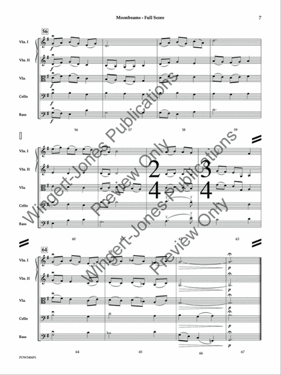 Moonbeams (Score) String Orchestra scores gallery preview page 8
