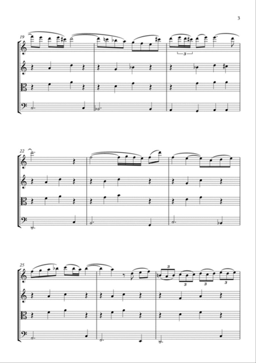 Arioso (From Cantata 156 - Sinfonia) String Quartet scores gallery preview page 3