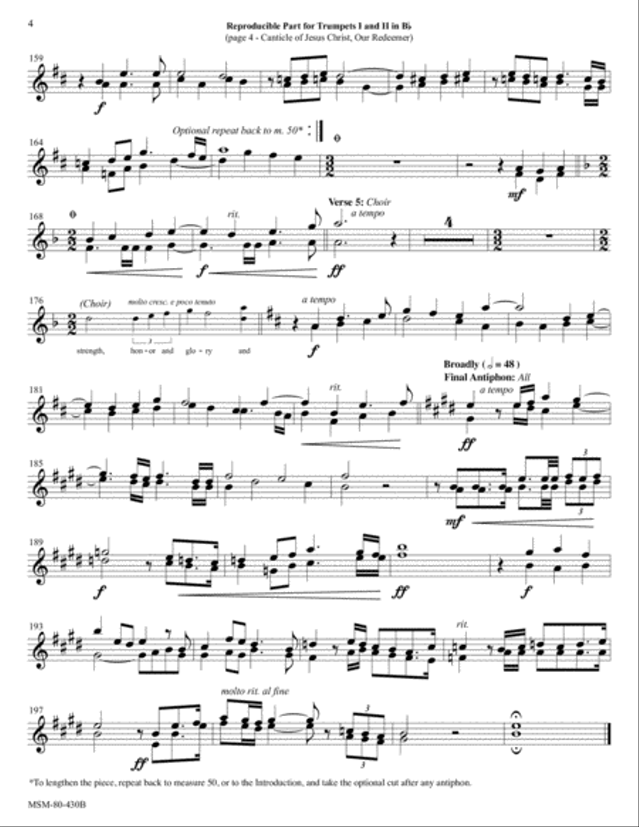 Canticle of Jesus Christ, Our Redeemer Choir scores gallery preview page 5