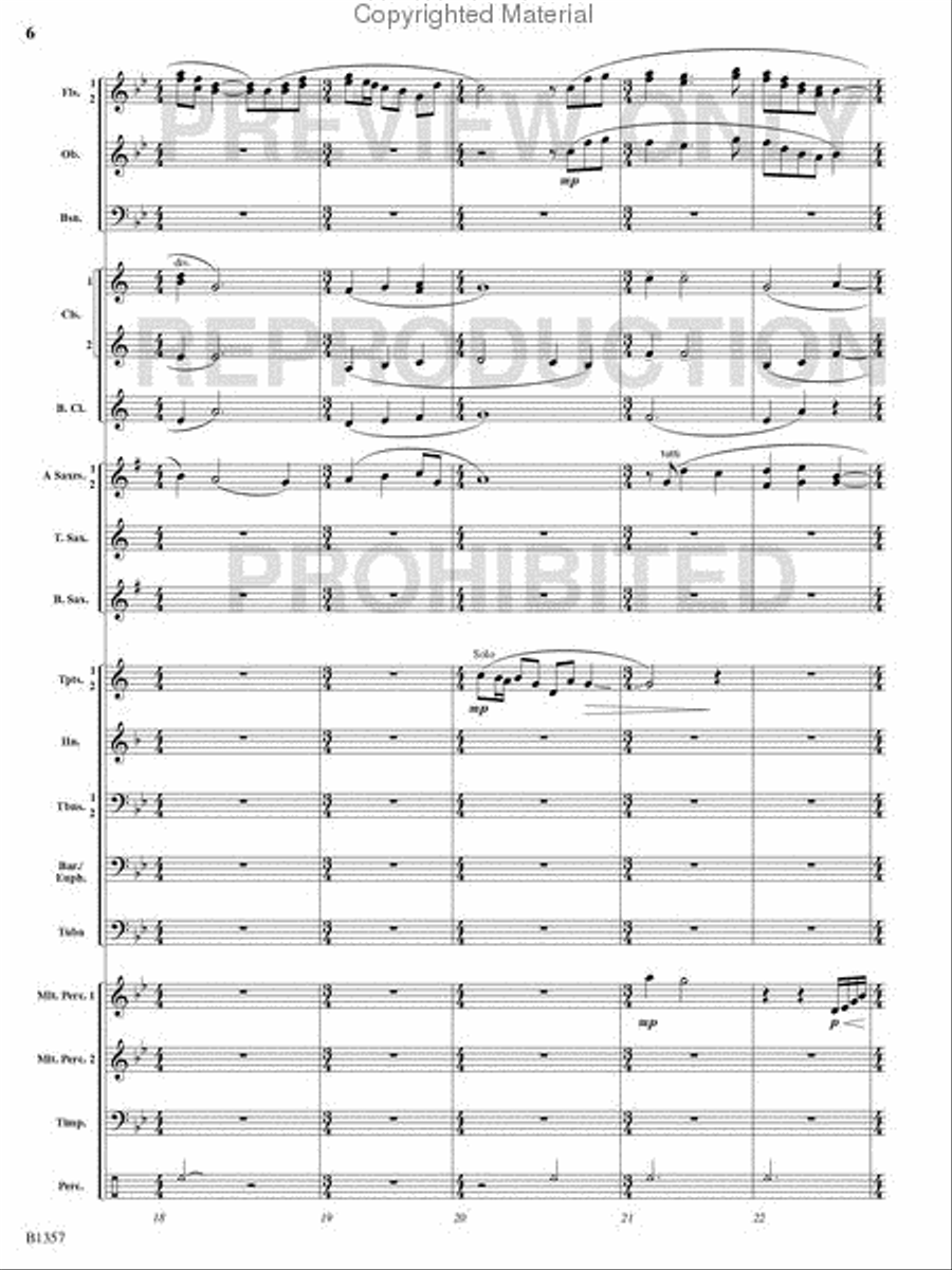 Rain Rain Concert Band scores gallery preview page 5