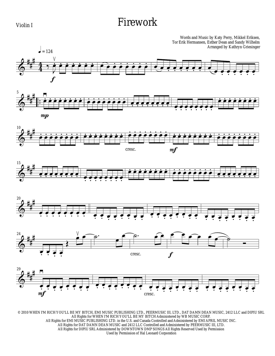 Firework String Quartet scores gallery preview page 1