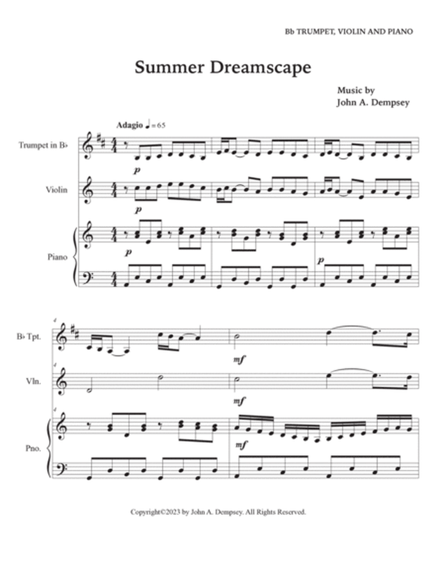 Summer Dreamscape (Trio for Trumpet, Violin and Piano) image number null