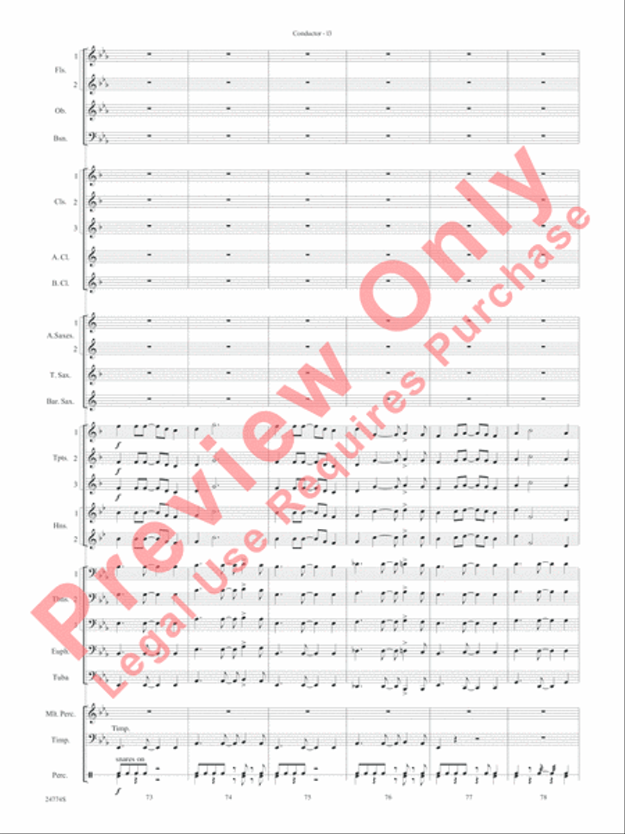 The Magnificent Seven Concert Band scores gallery preview page 16