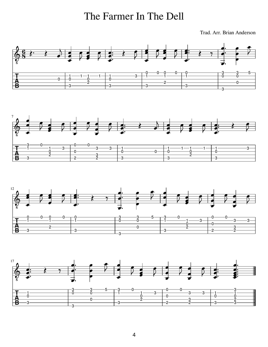 Kid's Songs for Fingerstyle Guitar Vol. 1 Acoustic Guitar scores gallery preview page 4
