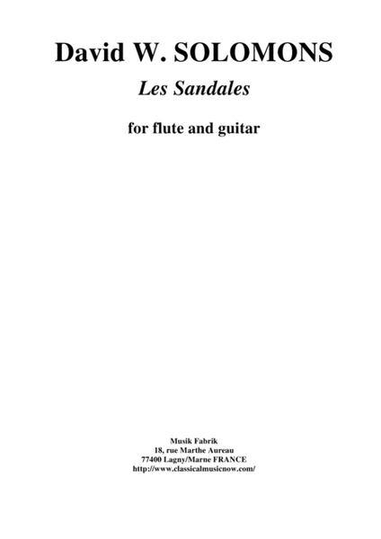 David Warin Solomons: Les Sandales for flute and guitar