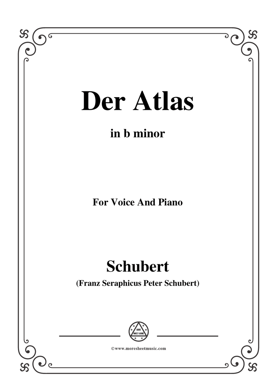 Schubert-Der Atlas,in b minor,for Voice&Piano