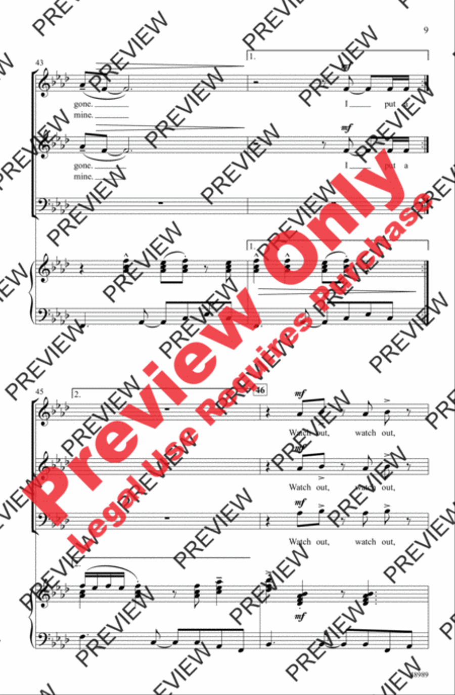 I Put a Spell on You 3-Part scores gallery preview page 9