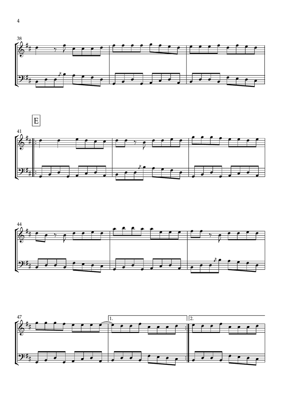 Last Night Woodwind Duet scores gallery preview page 4