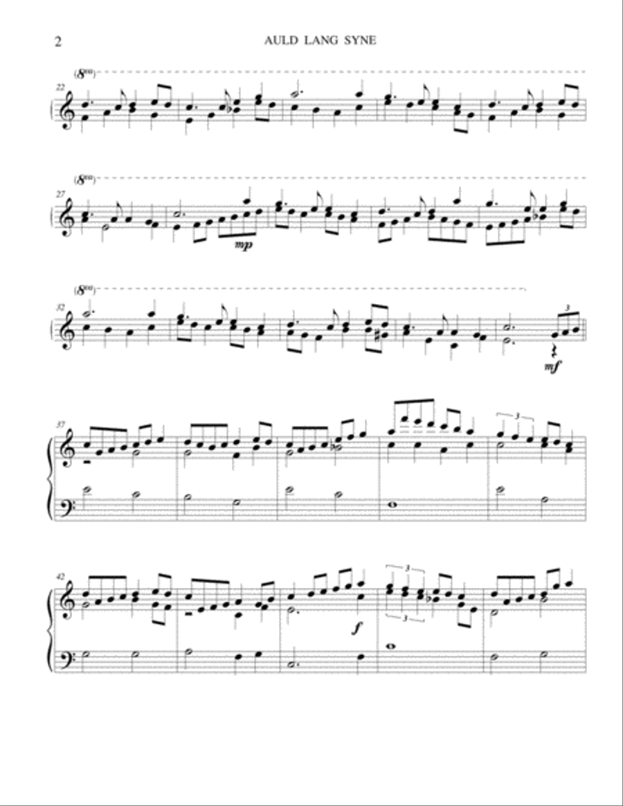 Auld Lang Syne Carillon scores gallery preview page 2
