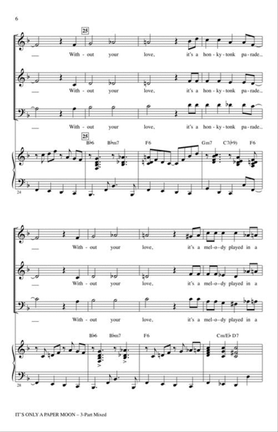 It's Only a Paper Moon 3-Part scores gallery preview page 4