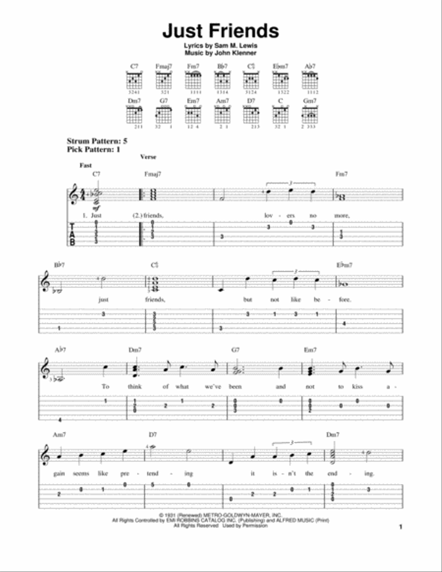 Just Friends Electric Guitar scores gallery preview page 1