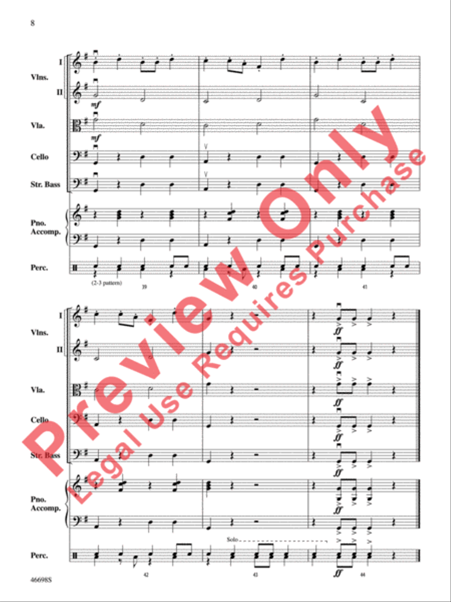Fiesta Time! String Orchestra scores gallery preview page 9