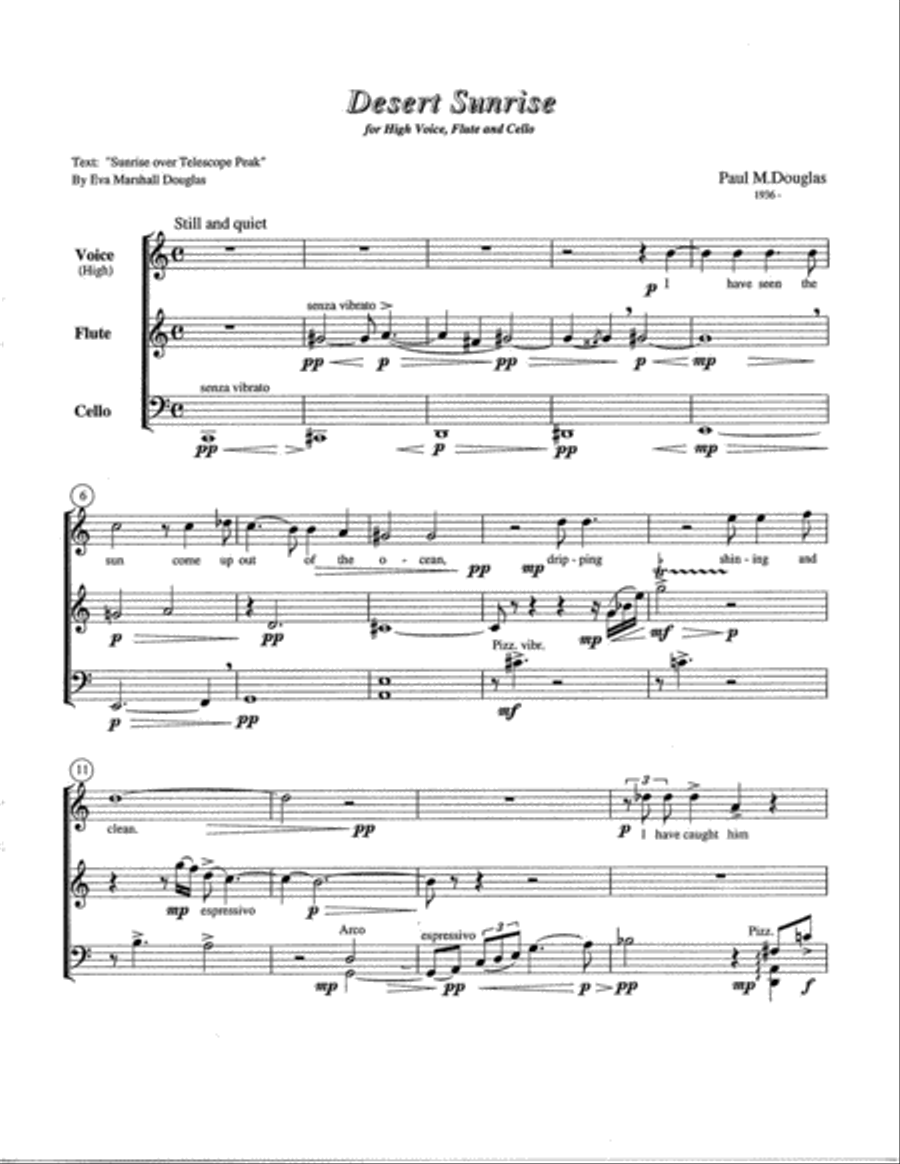 Trois Poèmes Trois Poèmes Flute Solo scores gallery preview page 3