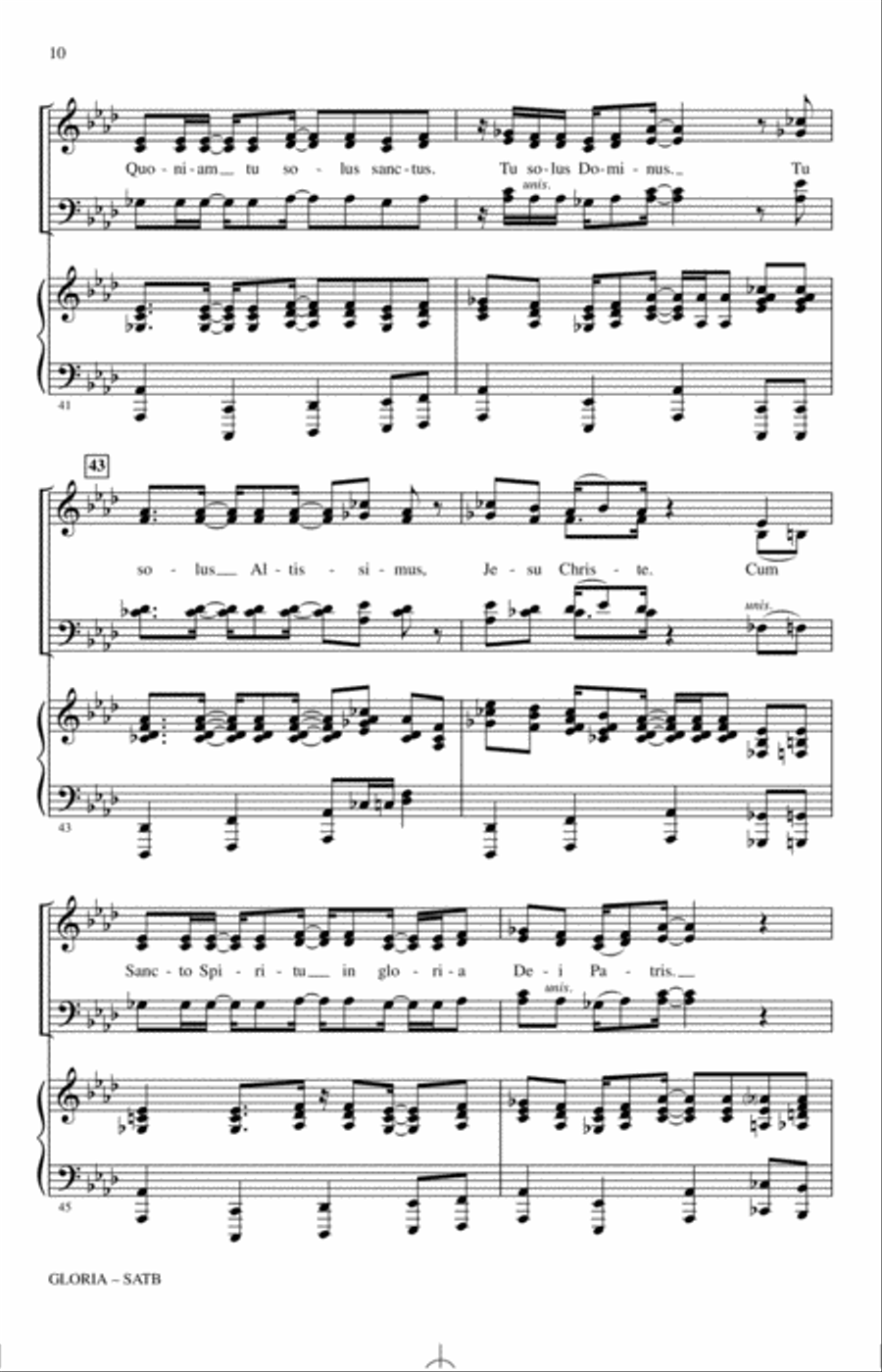 Gloria Gloria 4-Part scores gallery preview page 8