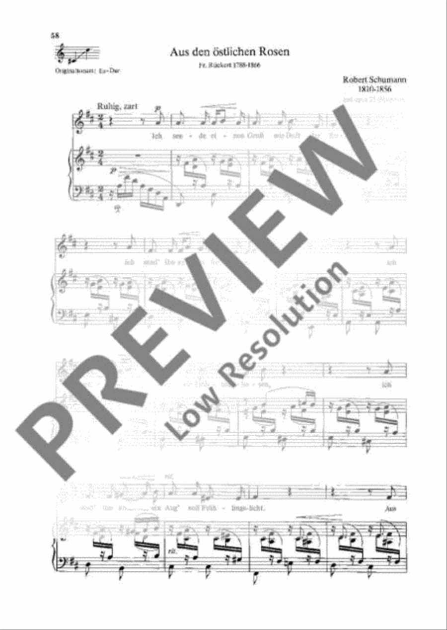 Aus den östlichen Rosen Voice Solo scores gallery preview page 2