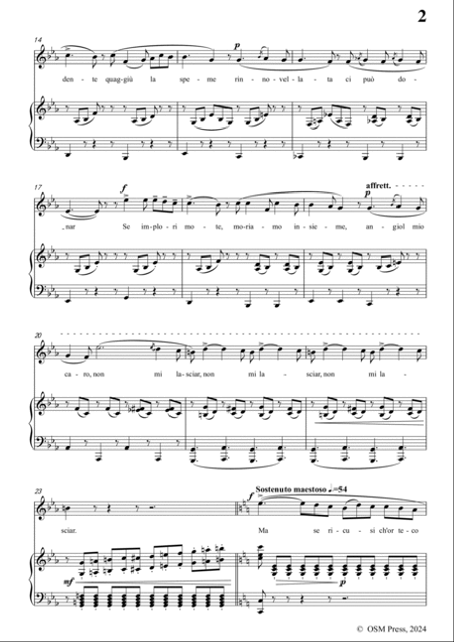 Donizetti-Il sospiro,in c minor,for Voice and Piano Voice Solo scores gallery preview page 3