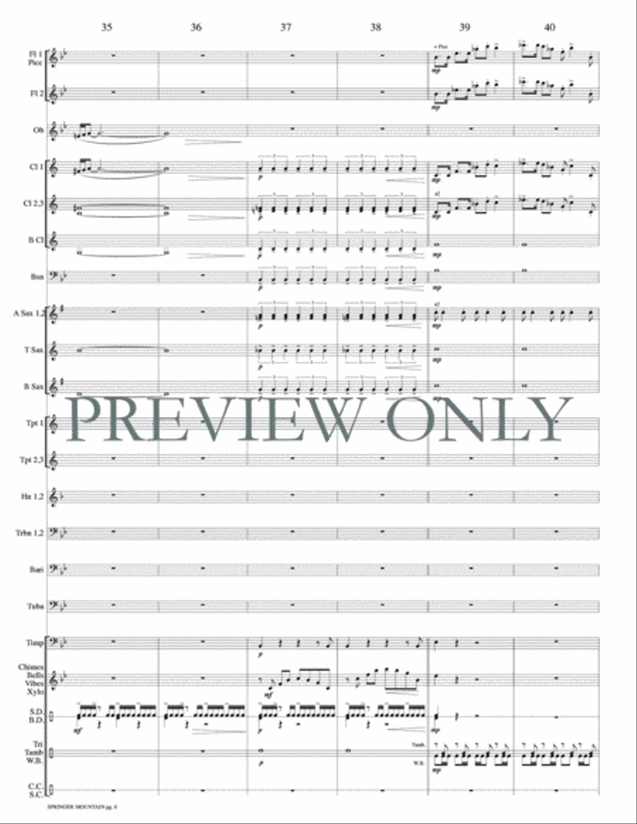 Springer Mountain Concert Band scores gallery preview page 9
