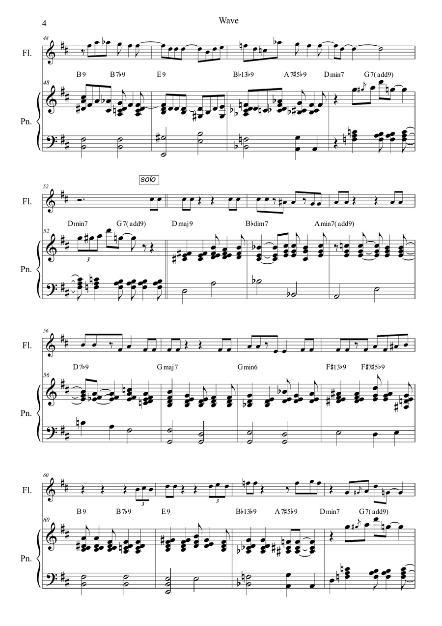 Wave Flute Solo scores gallery preview page 5
