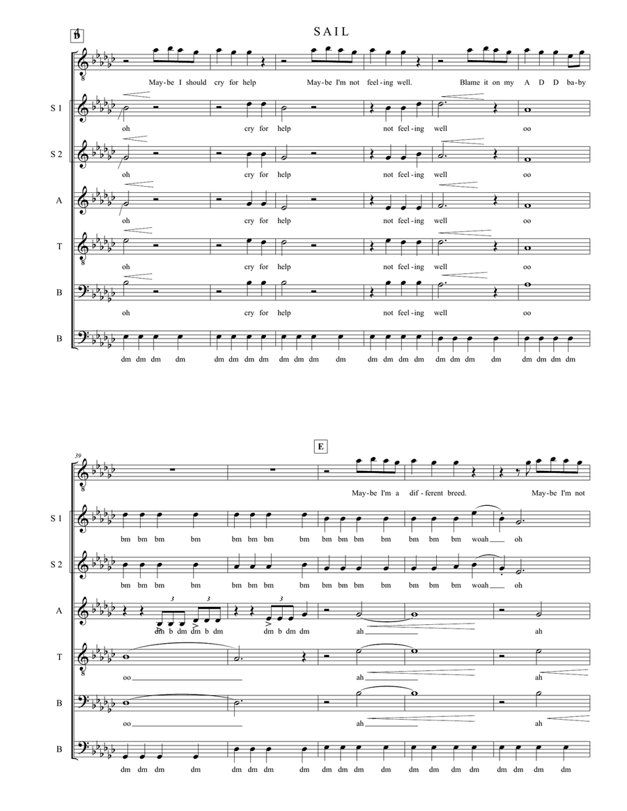 Sail Sail 4-Part scores gallery preview page 4