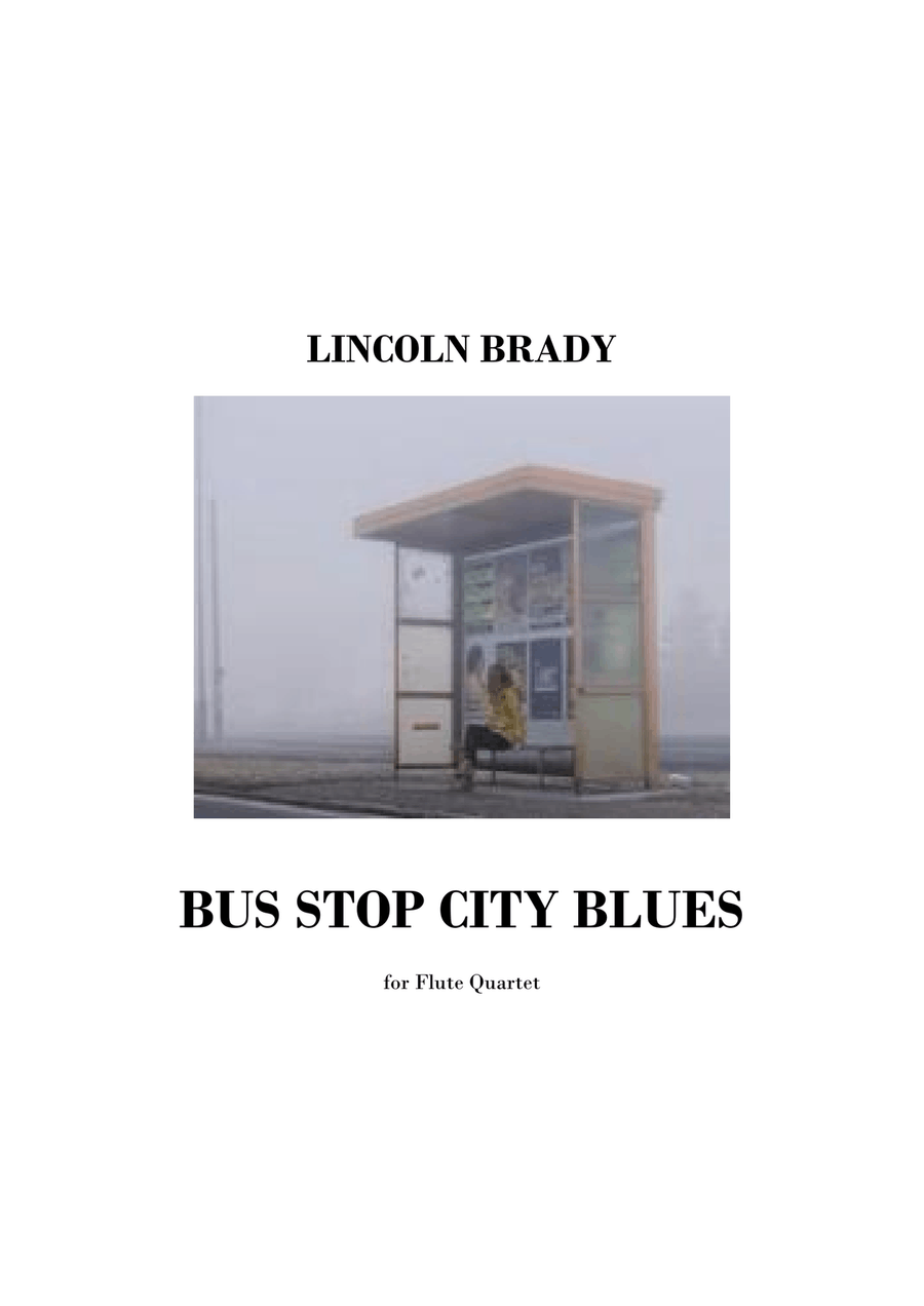 BUS STOP CITY BLUES - Flute Quartet Flute Quartet scores gallery preview page 1