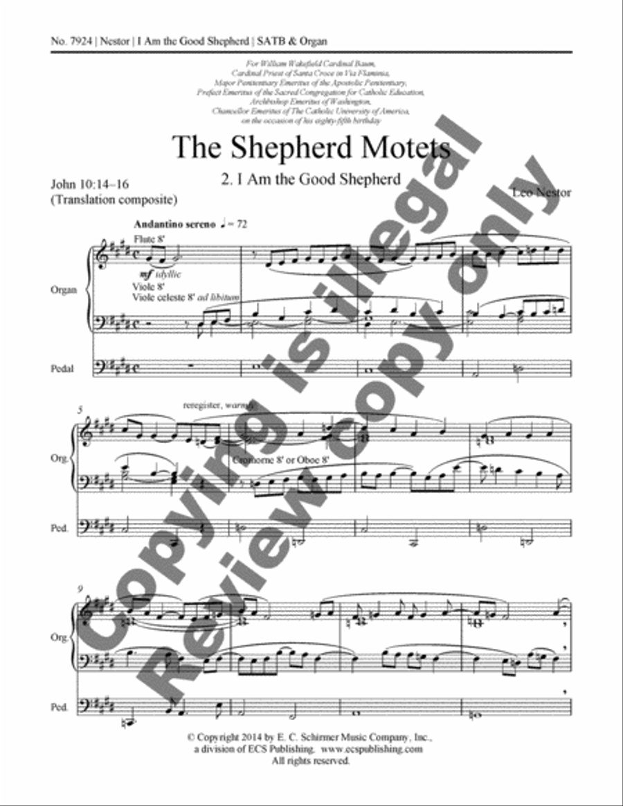 The Shepherd Motets: 2. I Am the Good Shepherd 4-Part scores gallery preview page 9