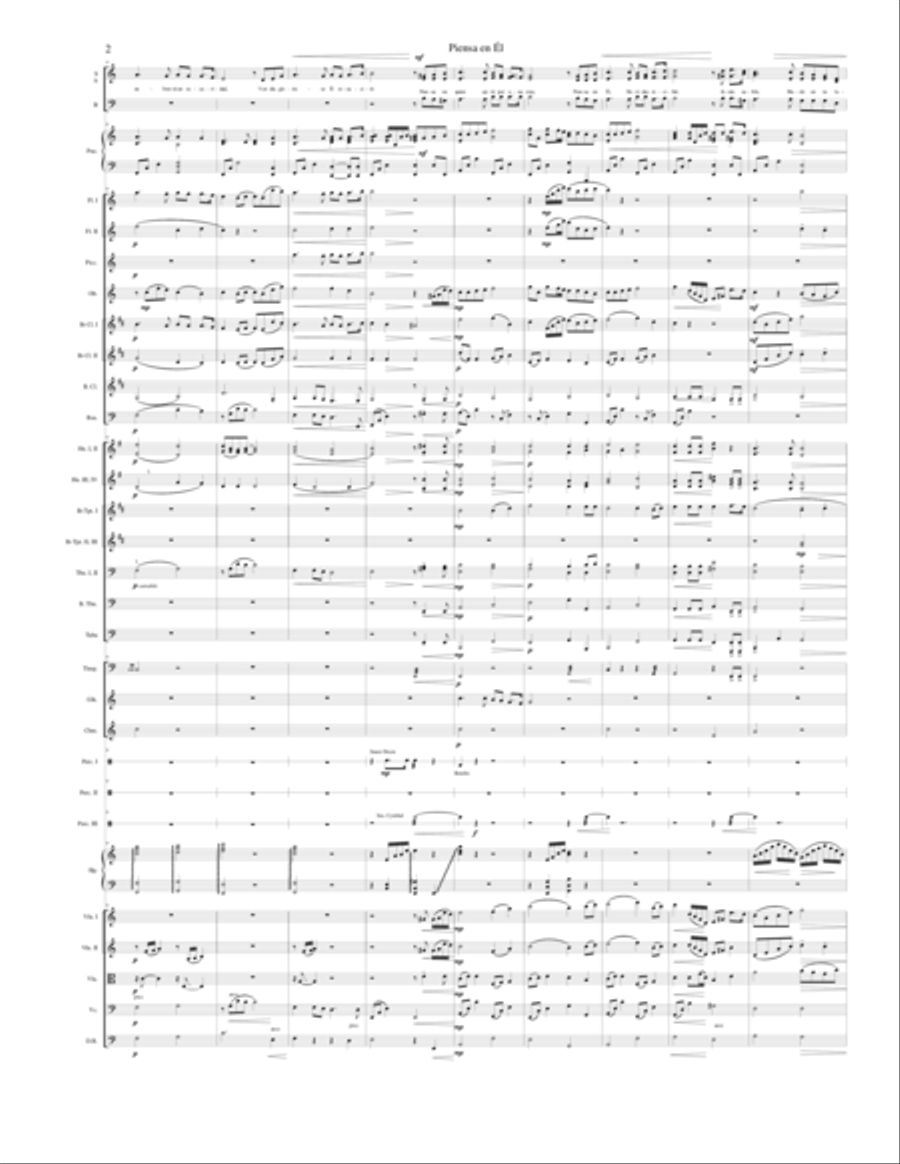 Piensa en él Piensa en él Full Orchestra scores gallery preview page 2