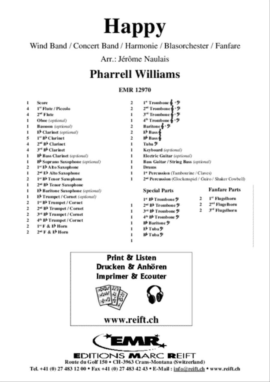Happy by Pharrell Concert Band - Sheet Music page 2