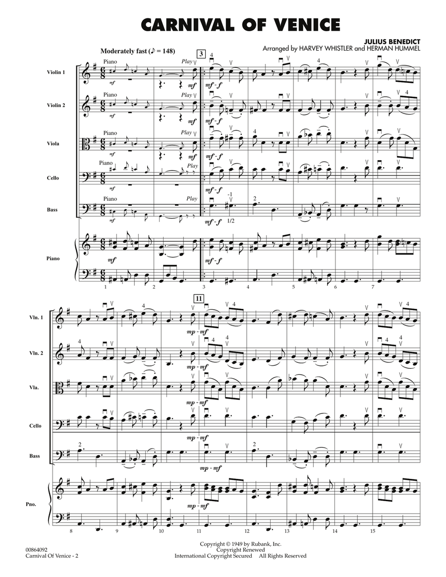 Carnival of Venice - Full Score Orchestra scores gallery preview page 2